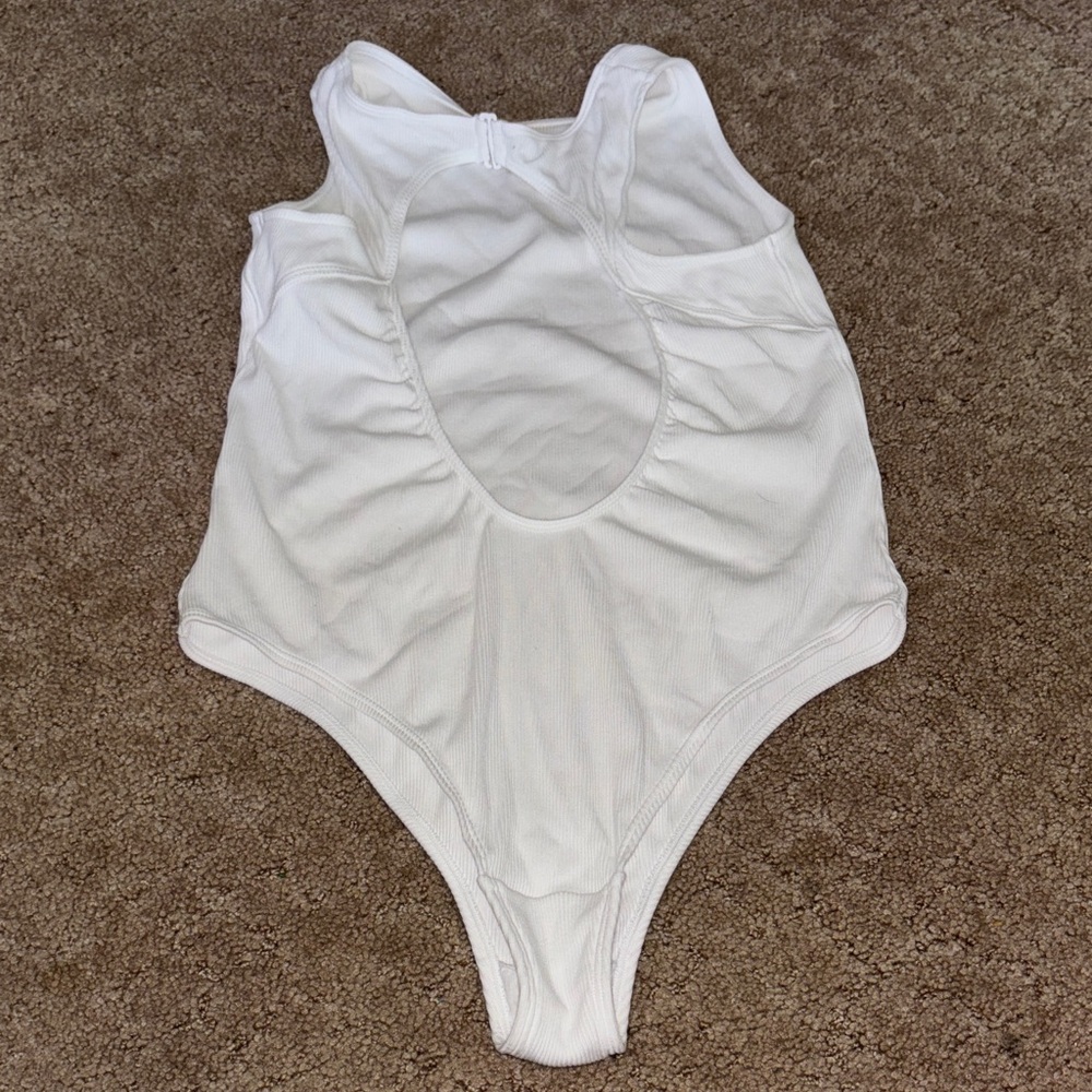 Lane Bryant White Bodysuit Open Back Onepiece Plus Size 18/20 Women’s Top - Picture 6 of 9
